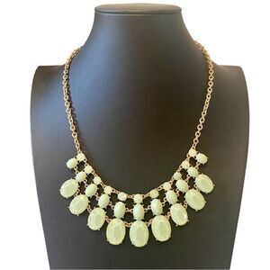 Lucky Knot 3 tiered Mint Green Collar Statement Necklace
